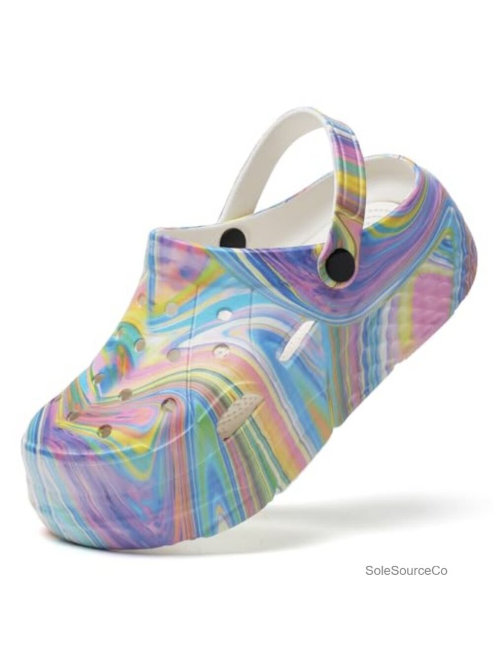 Women's Cushioned Platform Clogs Slip-On Garden Shoes with Removable Insole